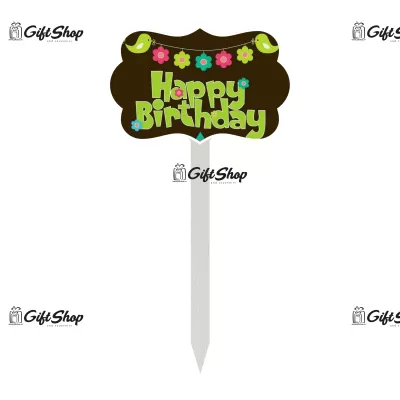 Happy birthday, topper lemn, model b